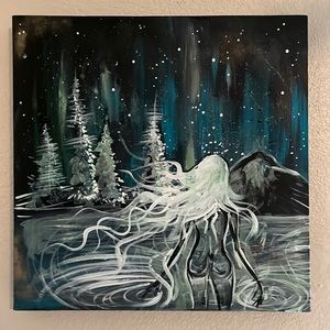 Art on gallery canvas. Original! “auroras night by artist Lauren Foree